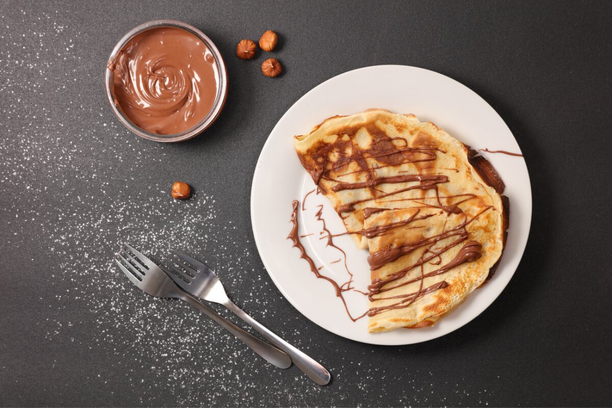 Chocolate protein crepe 