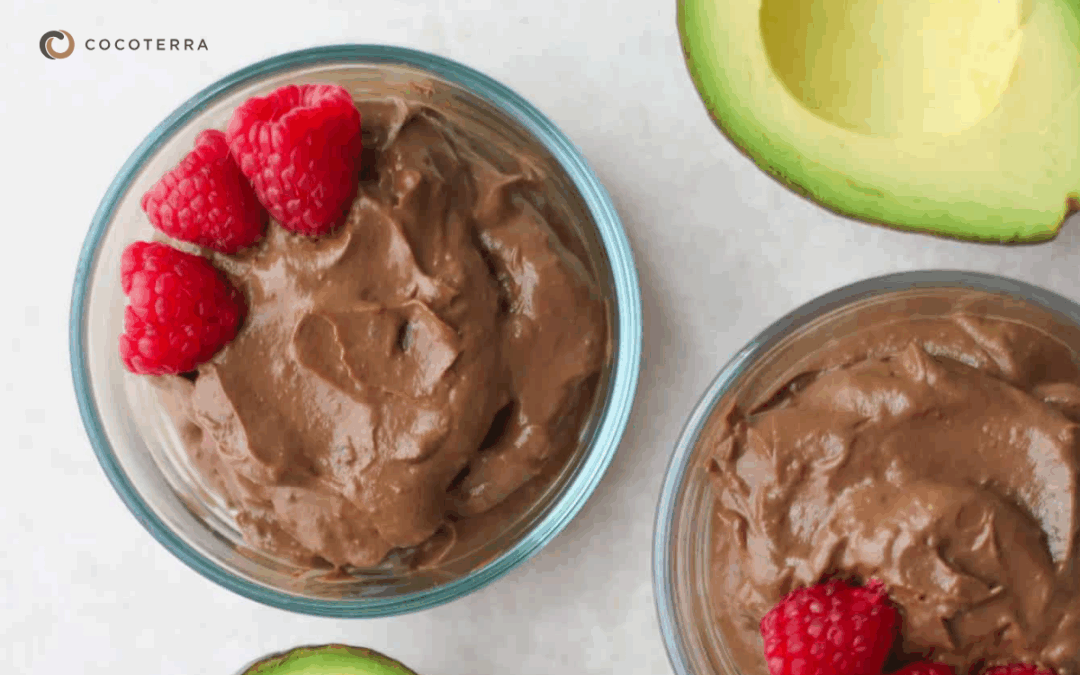 Homemade avocado chocolate mousse