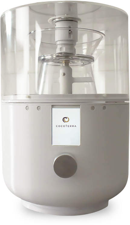 CocoTerra chocolate maker for the home kitchen – all-in-one appliance. Custom quality chocolate.
