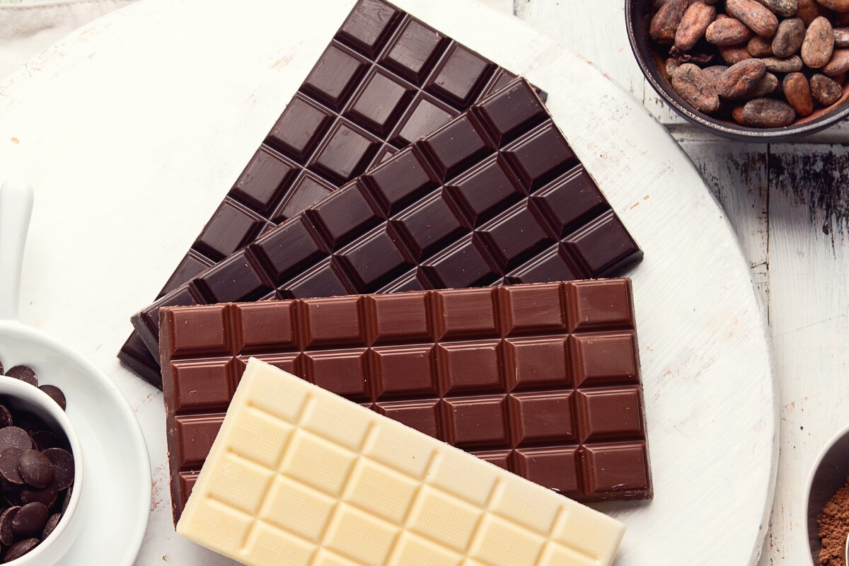 tasting types of chocolate